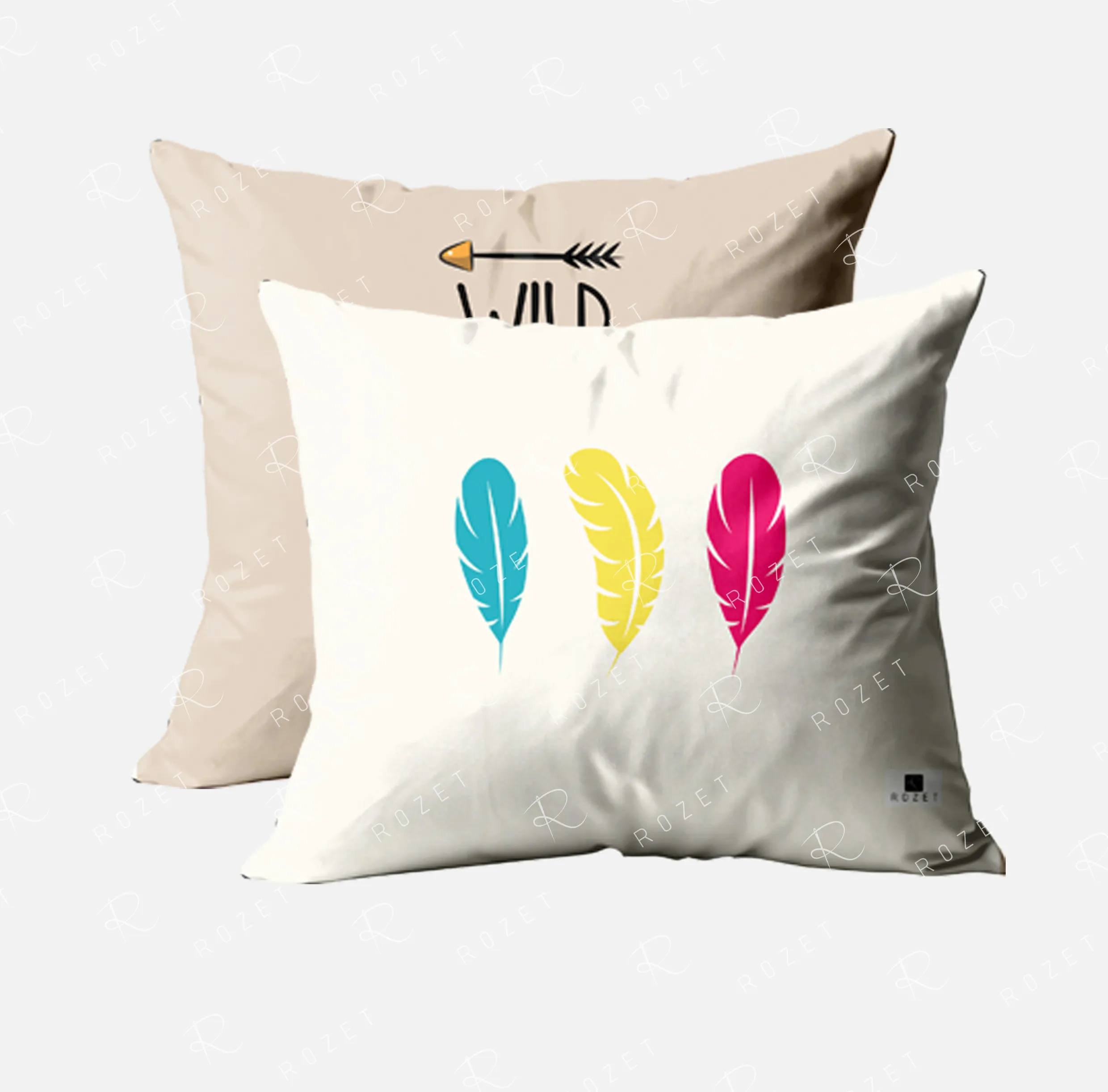 ست روتختی چاپی سه‌بعدی دو روRZ104 کوسن